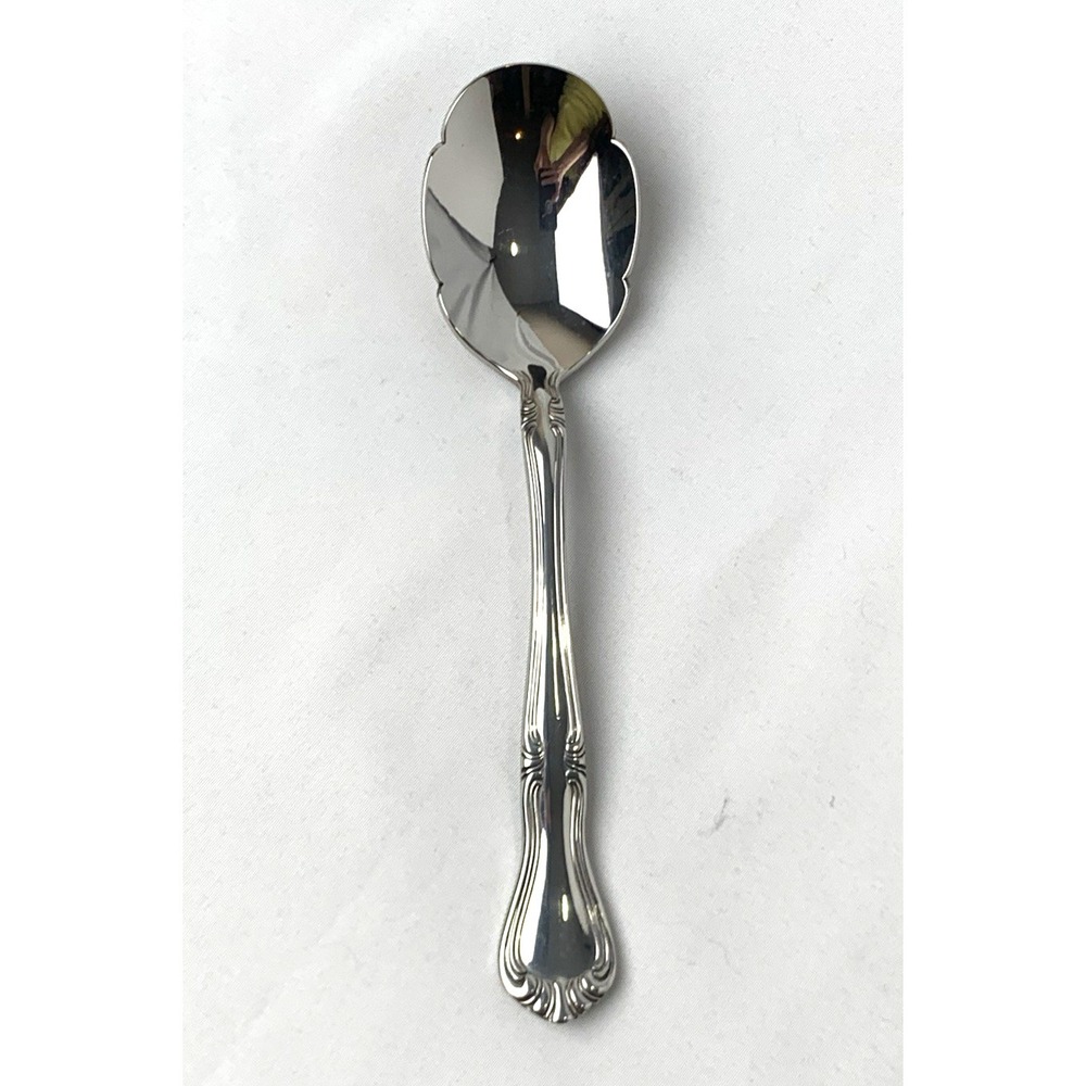 Gorham‎ Sugar Spoon "Valcourt" Stainless Vintage Japan Sugar Shell Serving Jelly